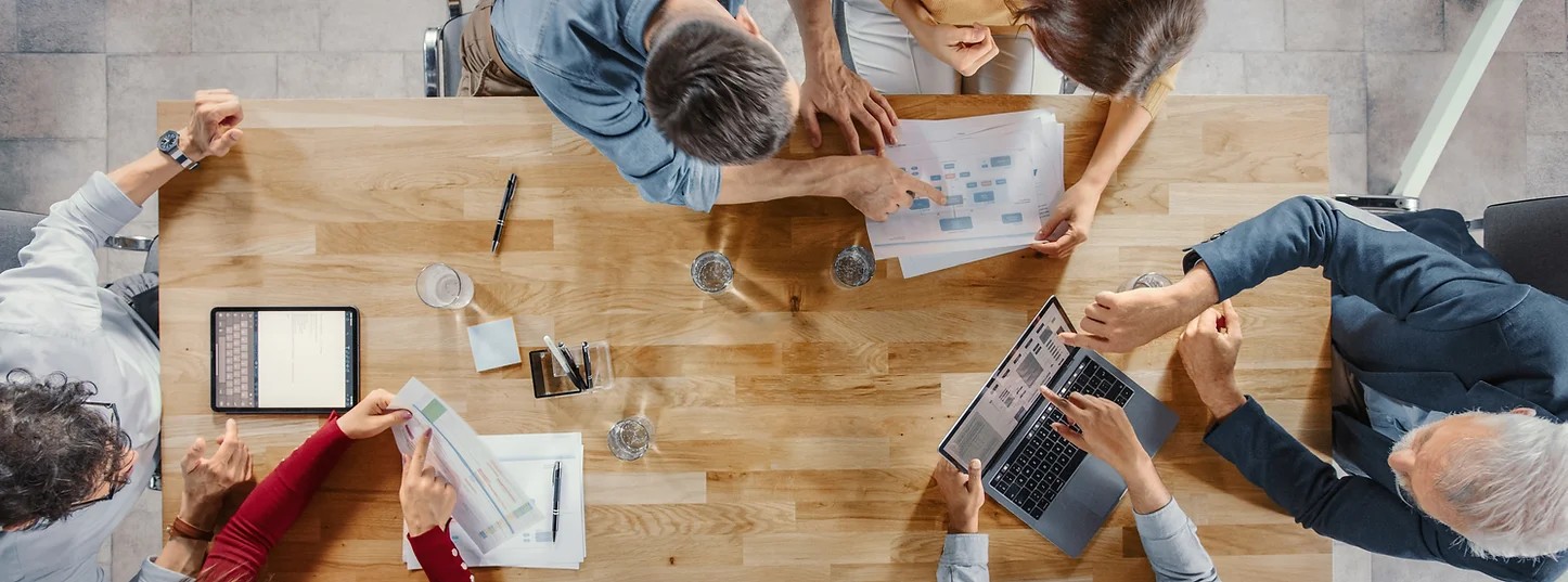Bird's Eye View Meeting Table
